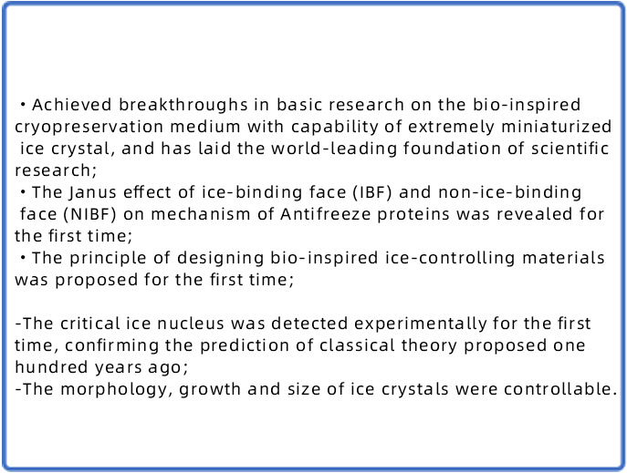 Original Bio-Inspired Ice-Controlling Cryopreservation System